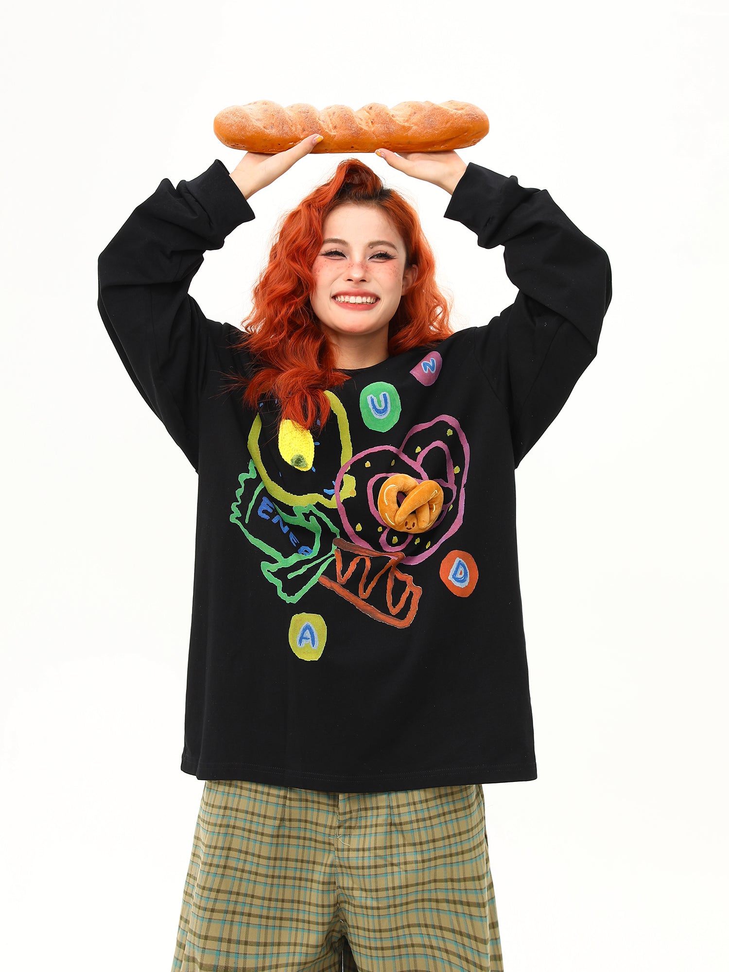 Casual Striped Hoodie for Women Vintage Loose Fall Couple Pullover Top