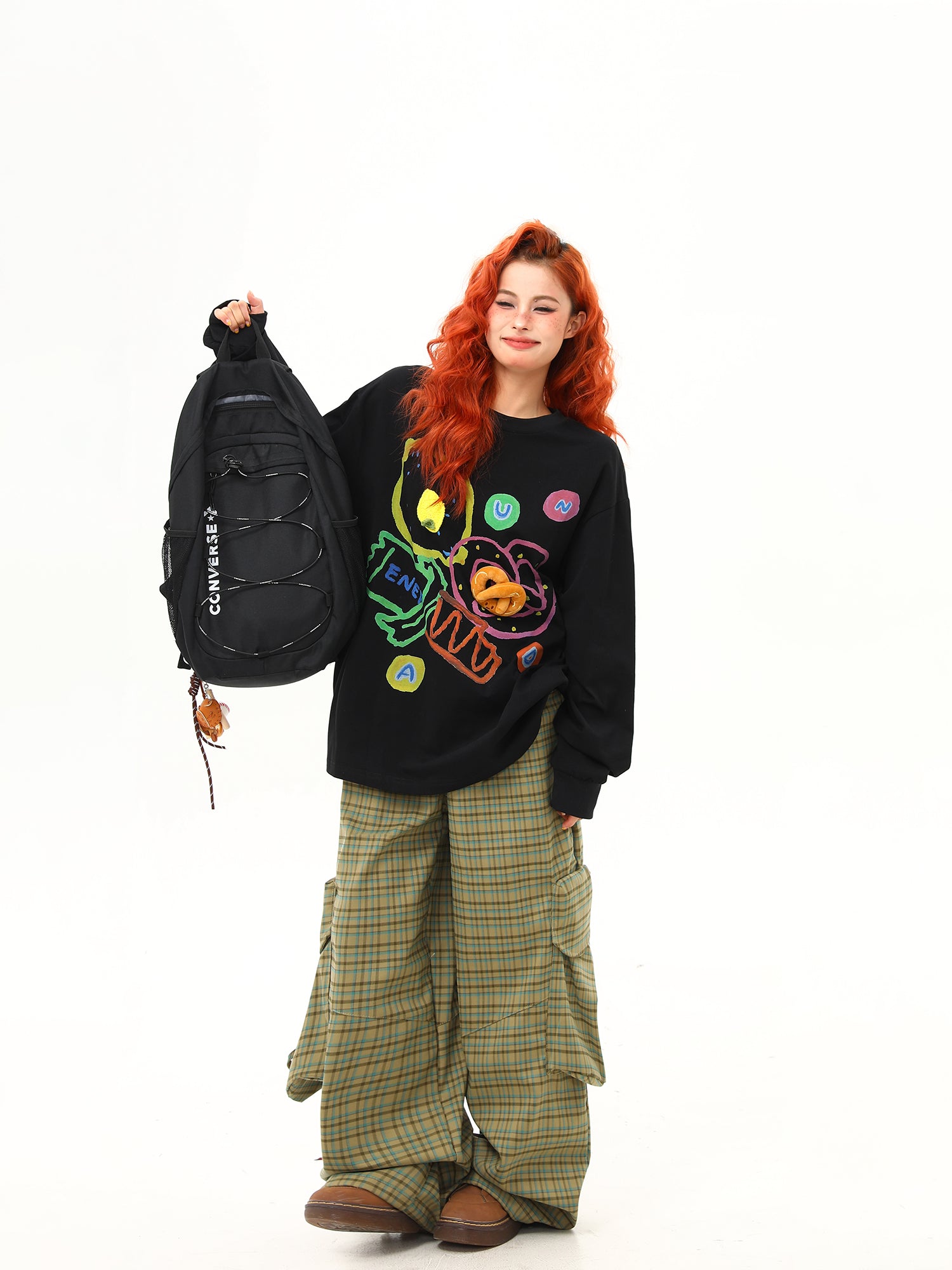 Casual Striped Hoodie for Women Vintage Loose Fall Couple Pullover Top