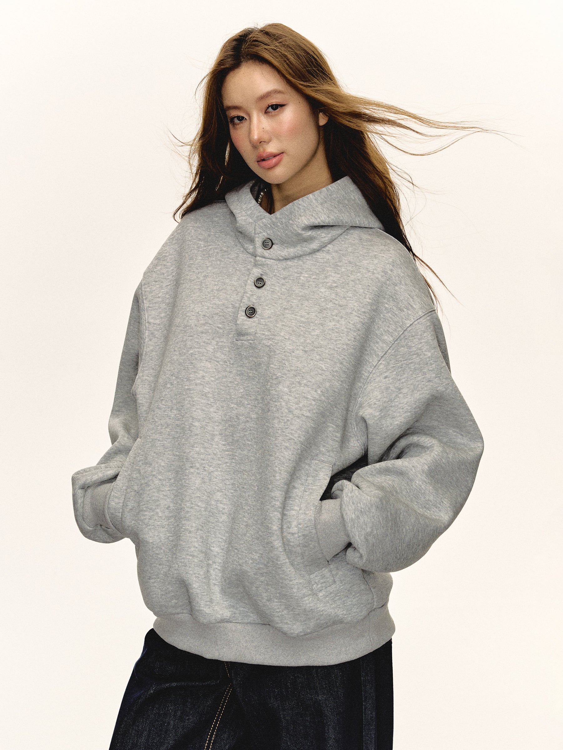 Retro Loose Fit Hoodie for Women Fall Casual Pullover Trendy Sweatshirt