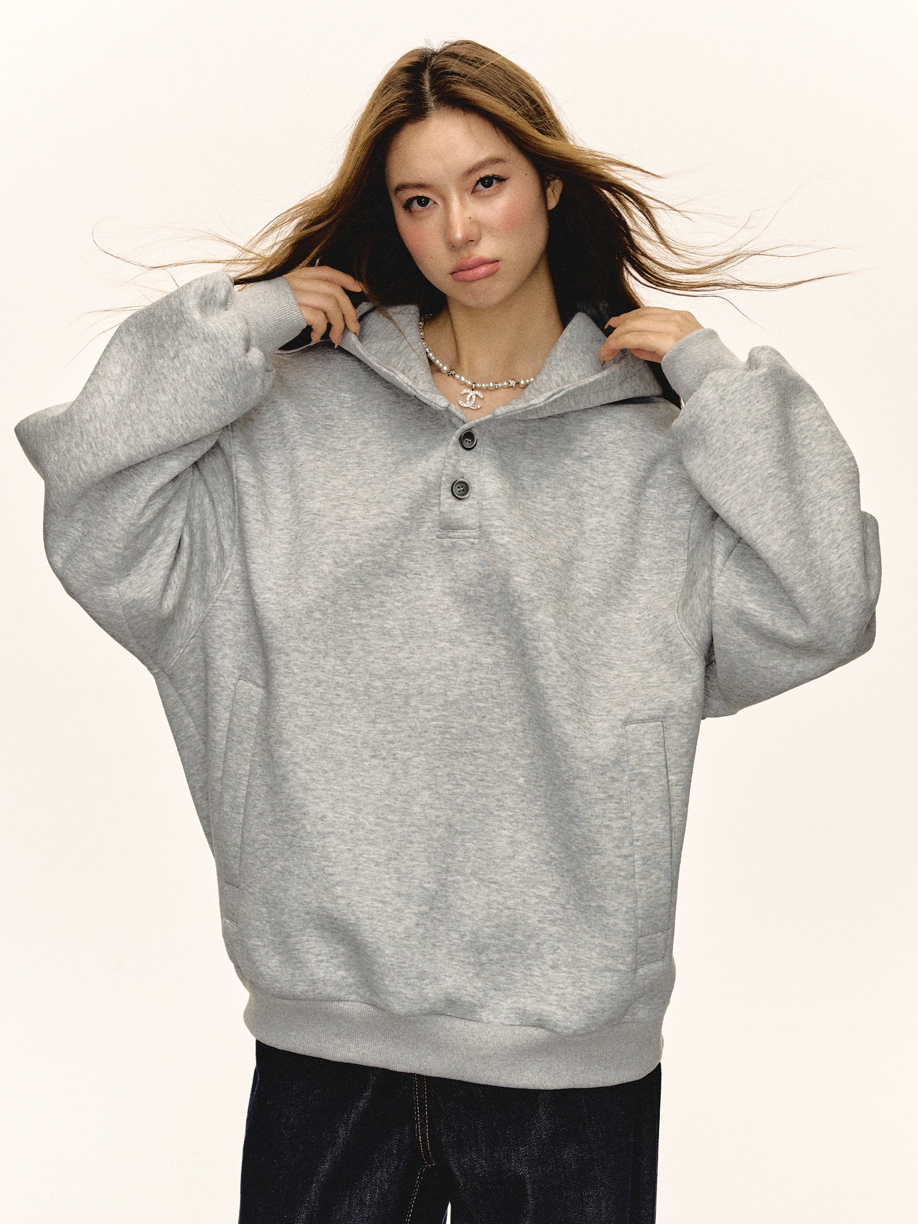 Retro Loose Fit Hoodie for Women Fall Casual Pullover Trendy Sweatshirt