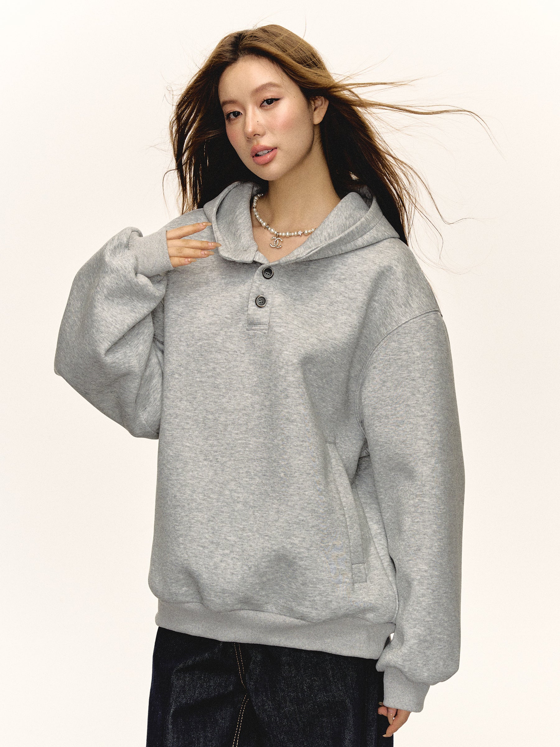 Retro Loose Fit Hoodie for Women Fall Casual Pullover Trendy Sweatshirt